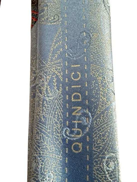 Classic Ermenegildo Zegna Blue Floral Medallion Silk Tie - Picture 6 of 8